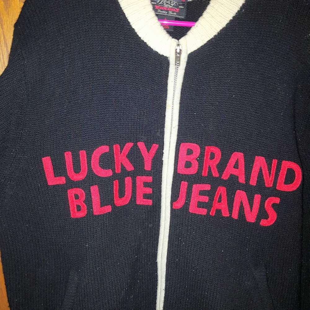 Men's Lucky Brand Collegiate Zip Up Sweater